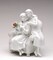 Ceramic Mother And Daughter White Bisque Figurine with Colorful Flower Bouquet, Gift for Mom, Mother's Day Gift, Home Decor